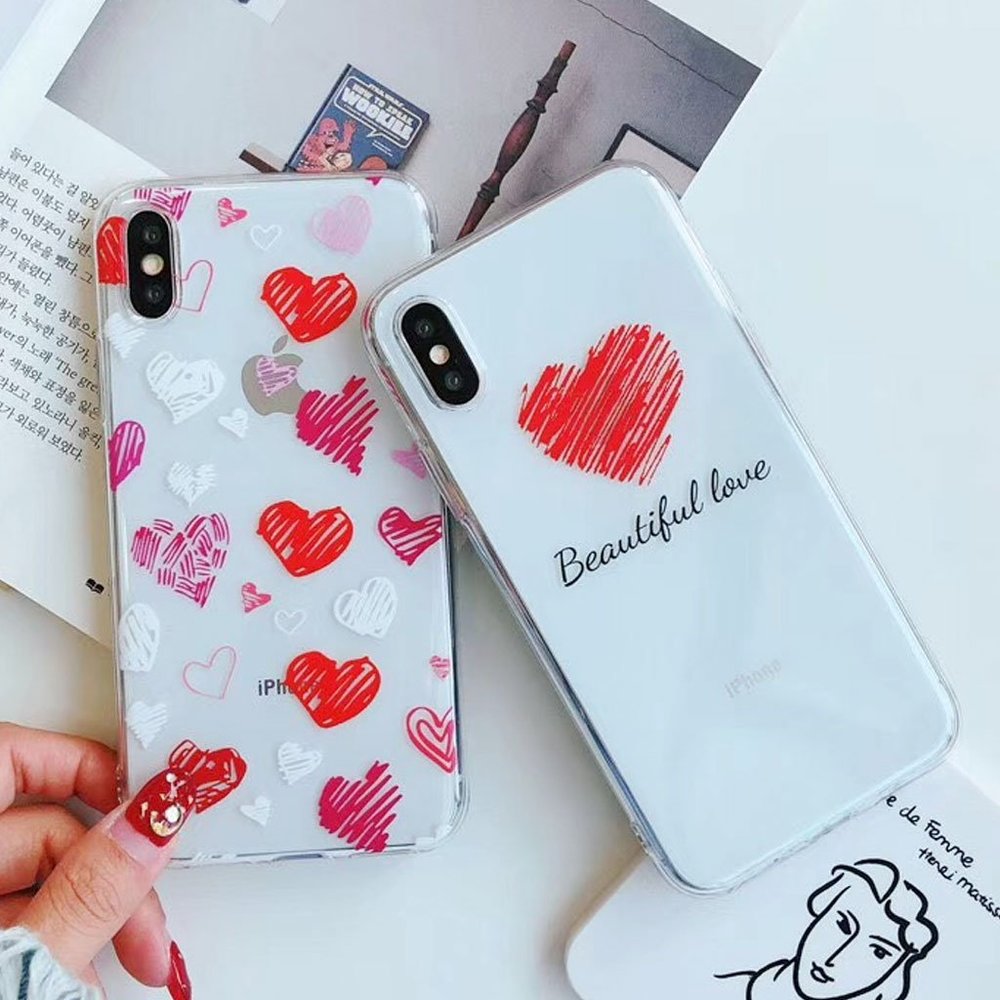 Cute Love Red Heart iPhone Case
